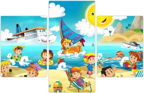 Tablou -Ziua la plajă (90x60 cm)