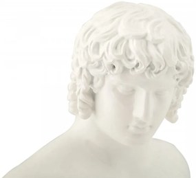 Bust decorativ alb din polirasina, 18,2x12,8x25 cm, Roman Centurion Mauro Ferretti