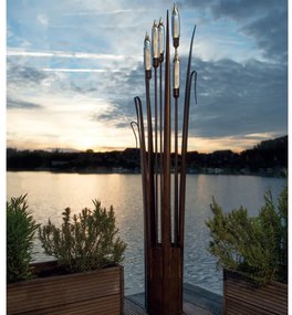 Corp iluminat exterior design papura din fier forjat, AL 6848