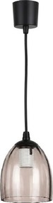 BRILAGI - Lustră LED pe cablu R GLASS 1xE27/60W/230V Ø 17 cm negru/bej fumuriu