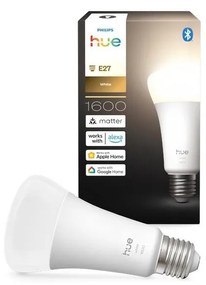 Bec LED reglabil Philips Hue WHITE E27, 13,5W, 230V, 2700K