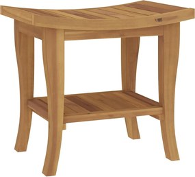 vidaXL Măsuță laterală de baie, 50x35x45 cm, lemn masiv de tec