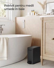 Coș de gunoi pentru baie NORD, 5 l, negru SongmicsHome