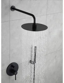 REA-P4100 - Set de duș LUNGO cu baterie încastrată, negru