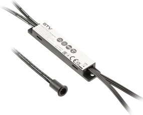 Întrerupător cu senzor Mikro GTV pentru bandă LED, 36W, 12V, IP20, negru 36 W, 12 V, Negru