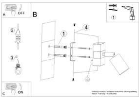Spot de perete Sollux SL.1343 FAGER 1xGU10/10W/230V negru