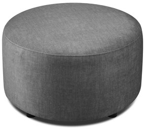 Puf din catifea Mazzini Sofas Debbie, ø 68 cm, gri