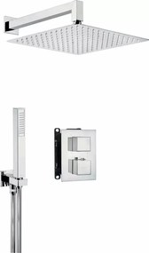 Sistem de dus incastrat Deante Box crom cu termostat