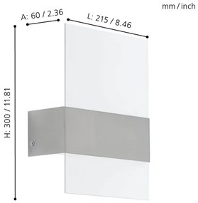 Eglo 93438 - Corp de iluminat LED exterior NADELA 2xLED/2,5W/230V