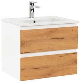 Dulap inferior Vario Forte 60 cu lavoar, stejar alb
