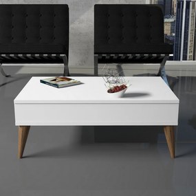 Set Comoda TV si Masuta de Cafea Living Best Alb