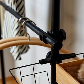 Wenko Set de 2 bare telescopice orizontale Herkules, negru