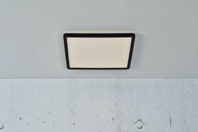 Plafoniera LED design silm IP54 baie Oja square 29 negru 3000-4000K 2015066103 NL