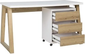 Birou IWO I – 135x65x75.2 cm – Stejar Artisan / Alb