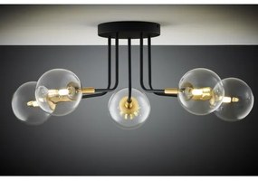 Lustră pe tijă Jupiter 2040 BURANO 5xG9/10W/230V negru/auriu/transparent