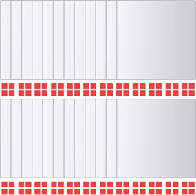 vidaXL Plăci pentru oglindă, sticlă, pătrat, 24 buc.