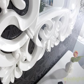 Oglinda decorativa eleganta design clasic Venice alba A-15628 VC