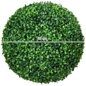 HOMCOM 2 Pack Artificial Tree Boxwood Topiary Balls, 15.75 Inch