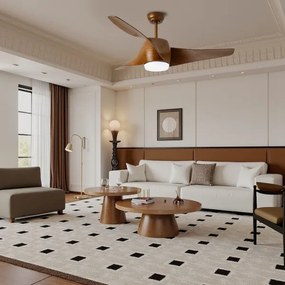 Ventilator LED dimabil de tavan Immax NEO 07286L LED/18W/230V maro Wi-Fi Tuya + telecomandă