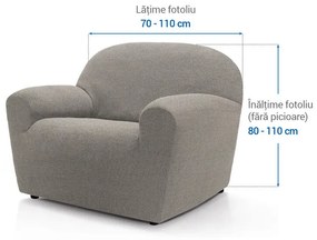 Huse super elastice HARMONIA gri deschis fotoliu (l. 70 - 110 cm)
