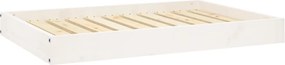 vidaXL Pat pentru câini, alb, 91,5x64x9 cm, lemn masiv de pin