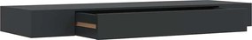 vidaXL Raft de perete suspendat cu sertar, negru, 80 x 25 x 8 cm