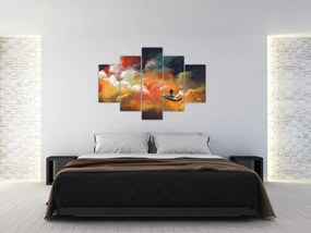 Tablou - Om navigând prin spațiu (150x105 cm)