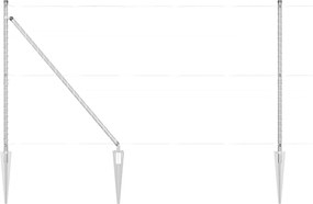 vidaXL Stâlp de gard. 13 pcs Argintiu Oțel