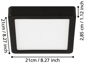 Eglo 900651 - Plafonieră LED pentru baie FUEVA, 17 W, 230 V, IP44, crom