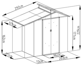 Căsuță de grădină Archer Oscar E-A – Rojaplast