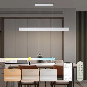 Brilagi - LED lustră dimabilă SLEEKLINE SMART LED/40W/230V Wi-Fi Tuya alb + telecomandă