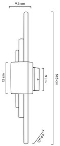 Aplica de perete LED design modern Marble, alb
