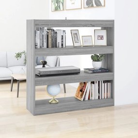 813633 vidaXL Bibliotecă/Separator cameră, gri sonoma, 100x30x103 cm