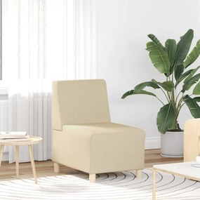 vidaXL Canapea Scaun fără brațe, crem, 55 cm, material textil