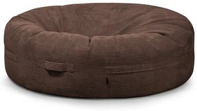Fotoliu bean bag maro închis cu tapițerie din catifea reiată Roll 190 – SLOWDOWN