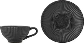 Ceașcă neagră pentru cappuccino din ceramică 200 ml Neri – Bloomingville