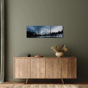Tablou - Pe laacul înghețat (cu ceas) (90x30 cm)