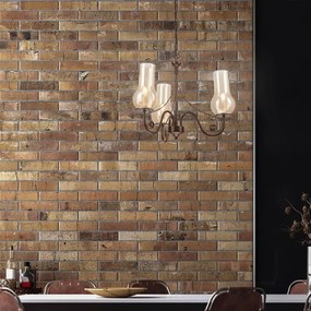 Lustră pe lanț Brilagi COTTAGE 3xE14/40W/230V maro