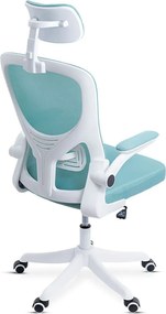 Scaun ergonomic OFF 336 bleu, spătar înalt și brațe rabatabile