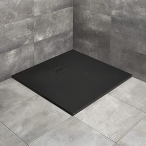 Cadita dus compozit patrata Radaway Kyntos C 100x100 cm negru