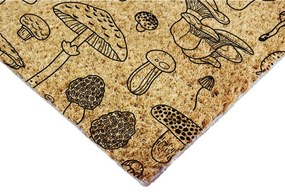 Covoraș de intrare din fibre de nucă de cocos 40x60 cm Mushrooms – Artsy Doormats