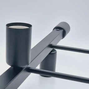 Lustră pe tijă ASTRID 6xE27/60W/230V negru