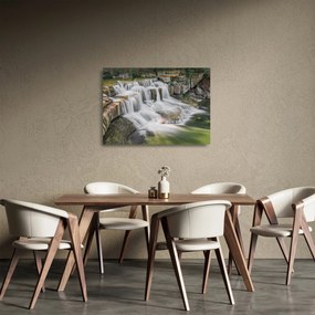 Tablou pe sticlă cu cascade (70x50 cm)