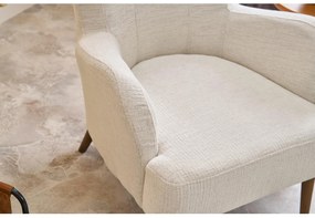 Fotoliu cu urechi Karinotta (Crem + Lemn). 1106510