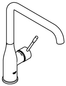 GROHE ESSENCE 30269GN0 - Baterie pentru chiuvetă aurie