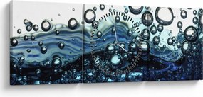Tablou cu bule (cu ceas) (90x30 cm)