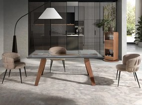 Masa extensibila deosebita design LUX Glass 180-270cm