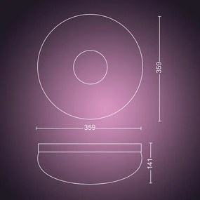 Philips 40905/31/P9 - Plafonier LED RGBW Hue FLOURISH 32W 230V