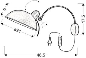 Lampă de perete NORA 1xE14/40W/230V