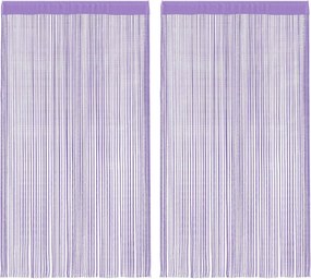 vidaXL Perdele șir 2 buc Violet 100x250 cm